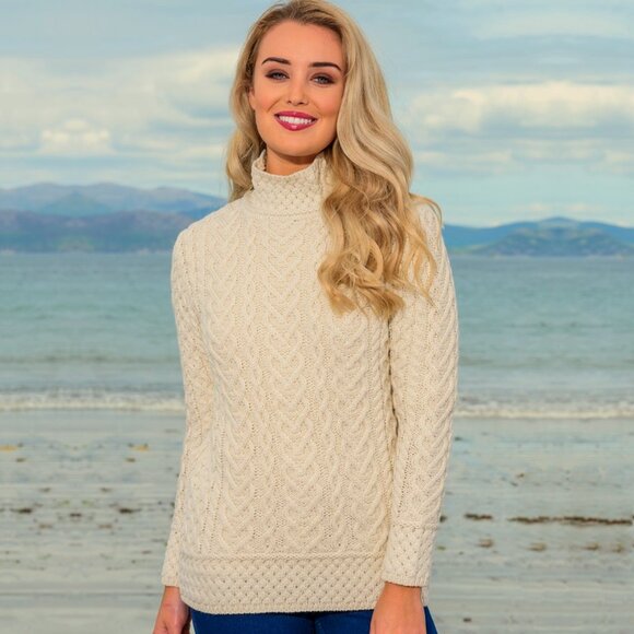 NEW Aran Mor 100% Irish Marino Wool Sweater, Size S - Picture 3 of 16
